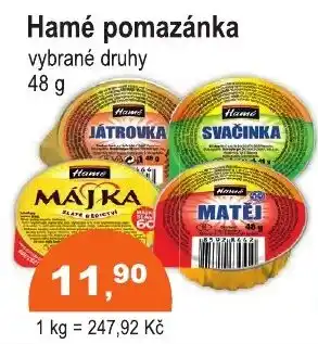 COOP DISKONT Hamé pomazánka nabídka