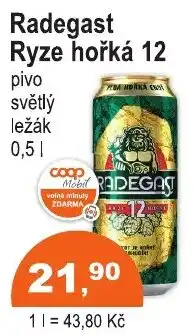 COOP DISKONT Radegast Ryze hořká 12 nabídka