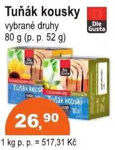 COOP DISKONT Tuňák kousky nabídka