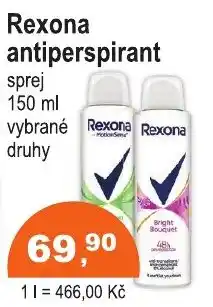 COOP DISKONT Rexona antiperspirant sprej nabídka