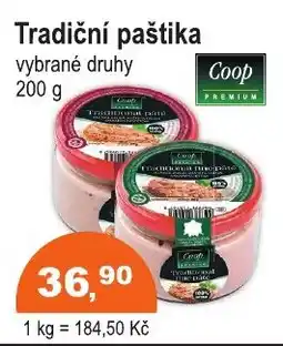 COOP DISKONT Tradiční paštika nabídka