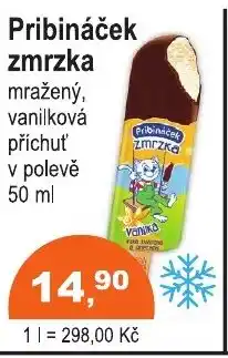 COOP DISKONT Pribináček zmrzka nabídka