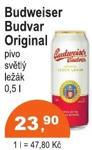 COOP DISKONT Budweiser Budvar Original pivo nabídka