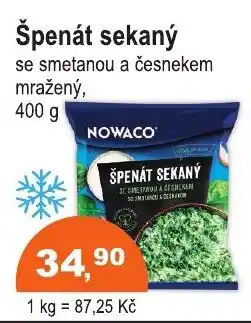 COOP DISKONT Nowaco Špenát sekaný nabídka