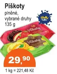 COOP DISKONT Piškoty plněné nabídka