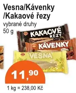 COOP DISKONT Vesna/Kávenky /Kakaové řezy nabídka