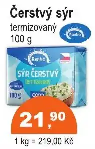COOP DISKONT Ranko Čerstvý sýr termizovaný nabídka