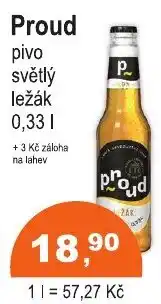 COOP DISKONT Proud pivo světlý ležák nabídka