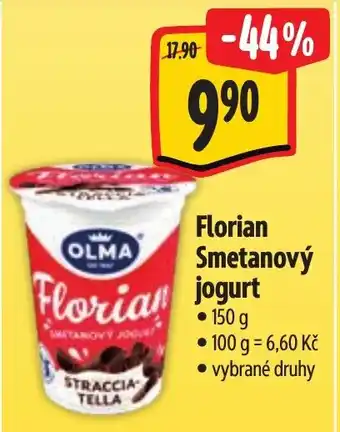 Albert OLMA Florian Smetanový jogurt nabídka