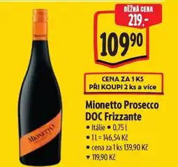 Albert Mionetto Prosecco DOC Frizzante nabídka
