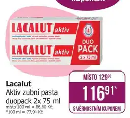 Teta Lacalut Aktiv zubní pasta duopack 2x 75 ml nabídka