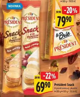 Albert Président Snack nabídka