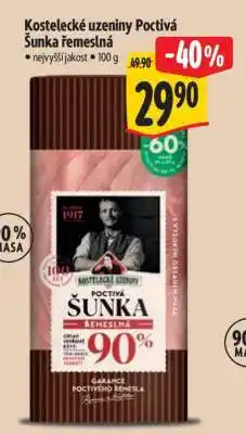 Albert Kostelecké Uzeniny Poctivá šunka řemeslná nabídka