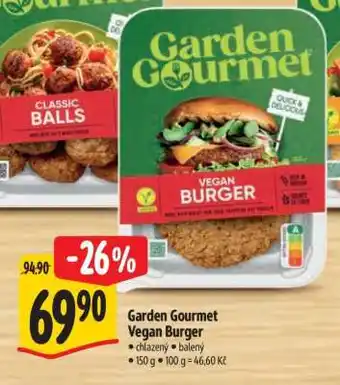 Albert Garden Gourmet Vegan burger nabídka