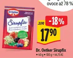 Albert Dr.Oetker Sirupfix nabídka