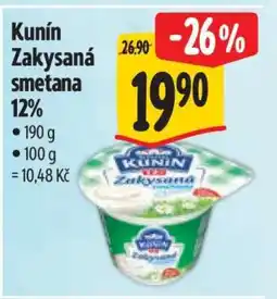 Albert Kunín Zakysaná smetana 12 nabídka