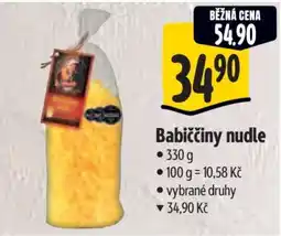 Albert Babiččiny nudle nabídka
