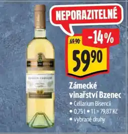 Albert Zámecké vinařství Bzenec nabídka