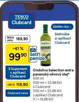 Tesco Ondoliva Selection extra panenský olivový olej nabídka