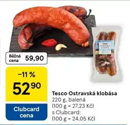 Tesco Tesco Ostravská klobása nabídka
