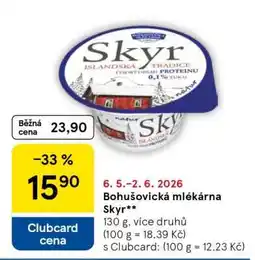 Tesco Bohušovická mlékárna Skyr nabídka