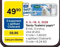 Tesco Tento toaletní papír nabídka