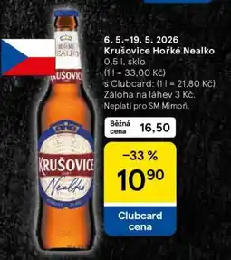 Tesco Krušovice Hořké nealko nabídka
