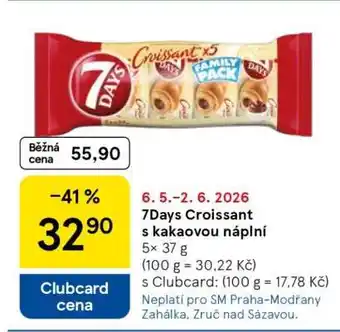 Tesco 7Days Croissant s kakaovou náplní nabídka