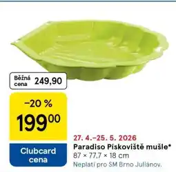 Tesco Paradiso Pískoviště mušle nabídka