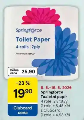 Tesco Springforce Toaletní papír nabídka