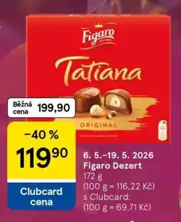 Tesco Figaro dezert nabídka