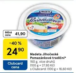 Tesco Madeta Jihočeské Pomazánkové tradiční nabídka