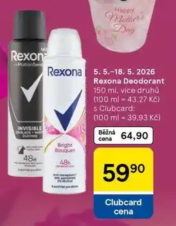 Tesco Rexona deodorant nabídka