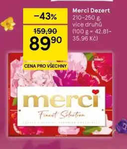 Tesco Merci Dezert nabídka