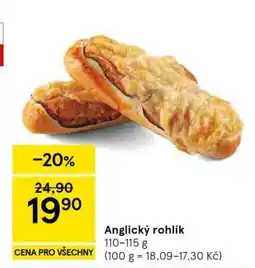 Tesco Anglický rohlík nabídka