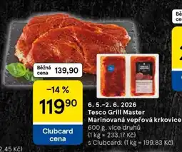 Tesco Tesco Grill Master Marinovaná vepřová krkovice nabídka
