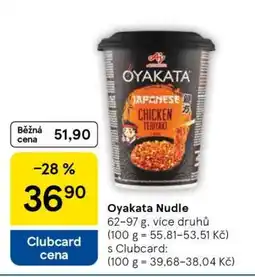 Tesco Oyakata Nudle nabídka