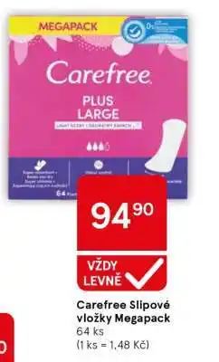 Tesco Carefree Slipové vložky Megapack nabídka