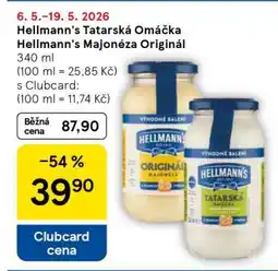 Tesco Hellmann's Tatarská omáčka Hellmann's Majonéza originál nabídka