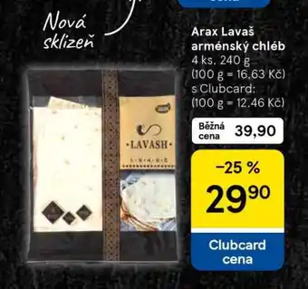Tesco Arax Lavaš arménský chléb nabídka