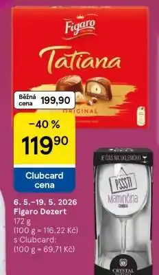 Tesco Figaro dezert nabídka