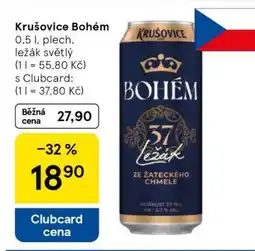 Tesco Krušovice Bohém nabídka