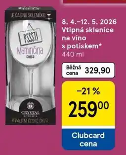 Tesco Vtipná sklenice na víno s potiskem nabídka