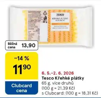 Tesco Tesco Křehké plátky nabídka