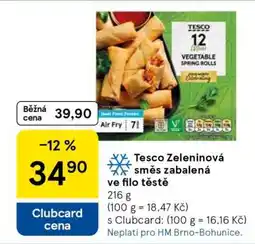 Tesco Tesco Zeleninová směs zabalená ve filo těstě nabídka