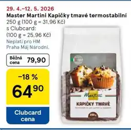 Tesco Master Martini Kapičky tmavé termostabilní nabídka