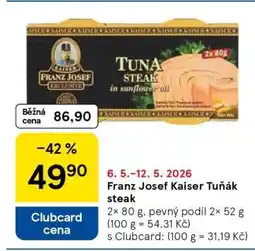 Tesco FRANZ JOSEF KAISER TUŇÁK STEAK nabídka