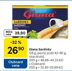 Tesco Giana Sardinky nabídka