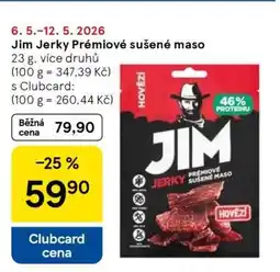Tesco Jim Jerky Prémiové sušené maso nabídka