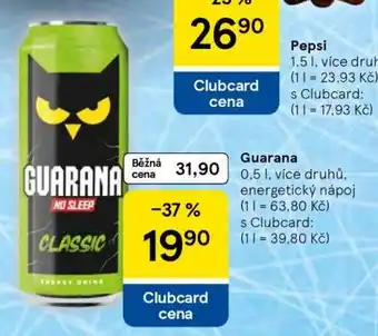 Tesco Guarana nabídka